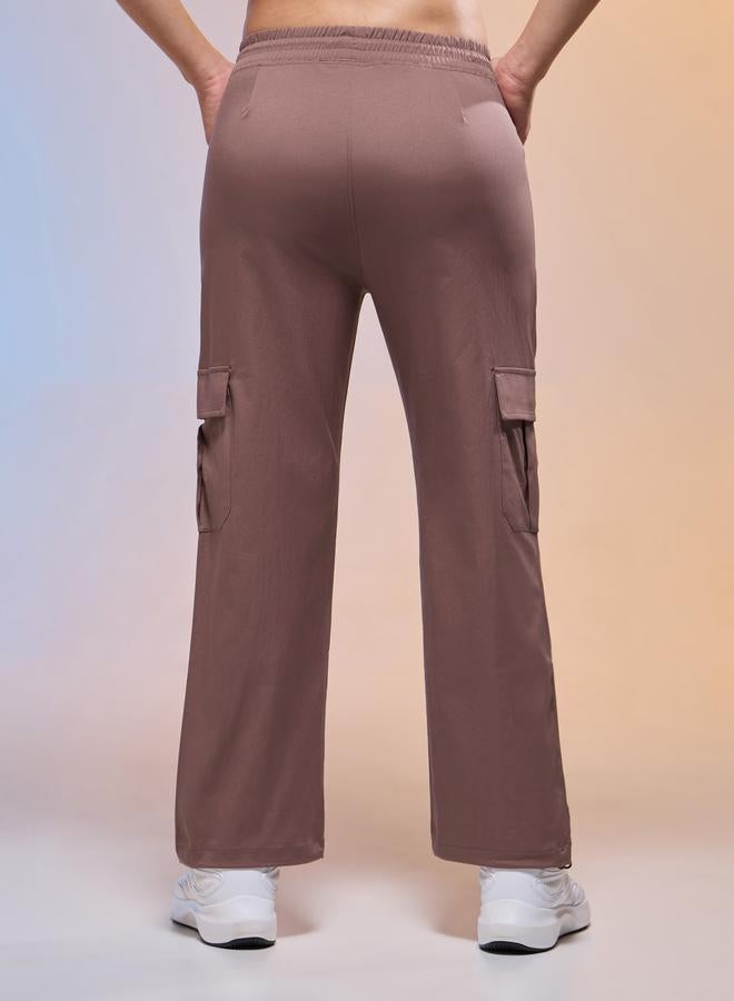 Technosport Women Solid Slim Fit Sports Cargo Track Pants - Image 3